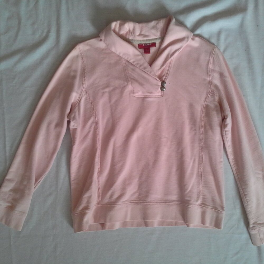 Chaps Pink Cowl Neck Sweater - sz lg